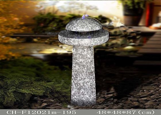 Chiny Polyresin Mushroom light fontanna w kolorze piaskowca dostawca