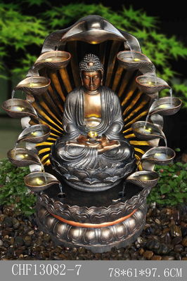 Szafka telewizyjna na telewizor z mnóstwem filiżanek Buddha Water Feature Outdoor dostawca
