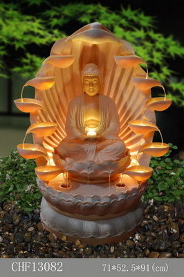 Szafka telewizyjna na telewizor z mnóstwem filiżanek Buddha Water Feature Outdoor dostawca