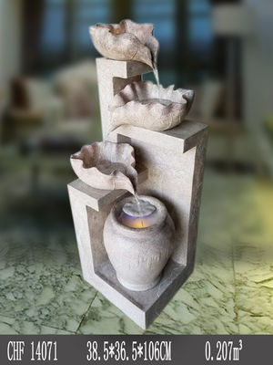 Outdoor Three Lotus Waterfall Garden Feature dostawca