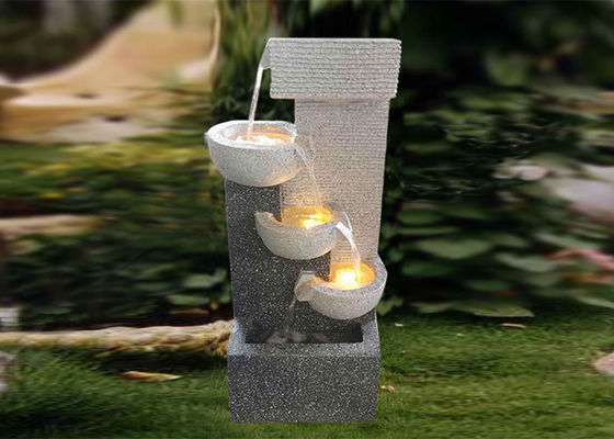 H70.5CM Ręcznie wykonana kolorowa fontanna LED Polyresin dostawca
